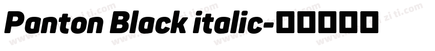 Panton Black italic字体转换